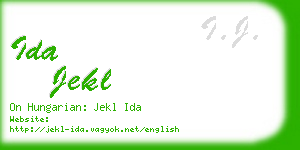 ida jekl business card